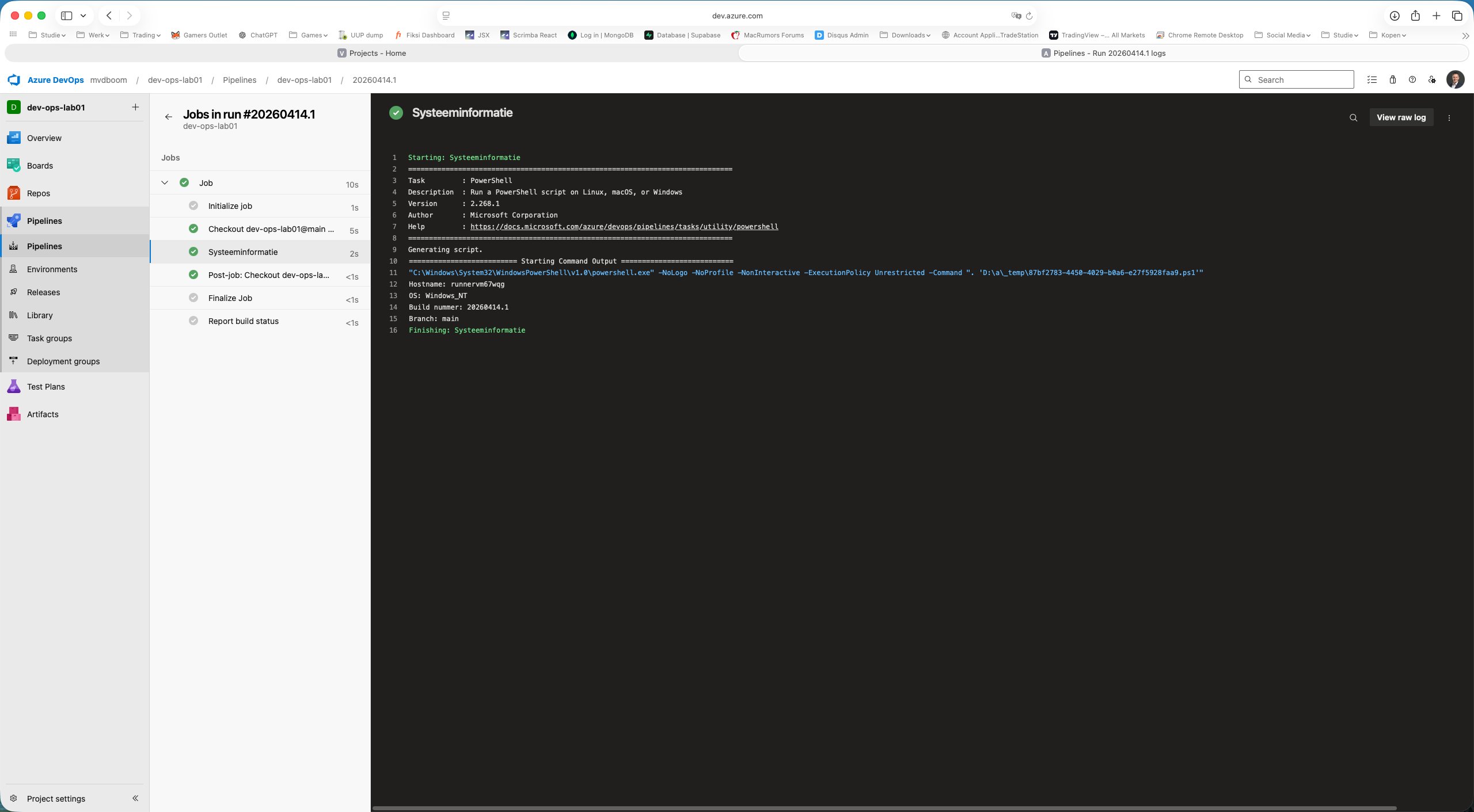 PowerShell-taakuitvoer met hostnaam en variabelen